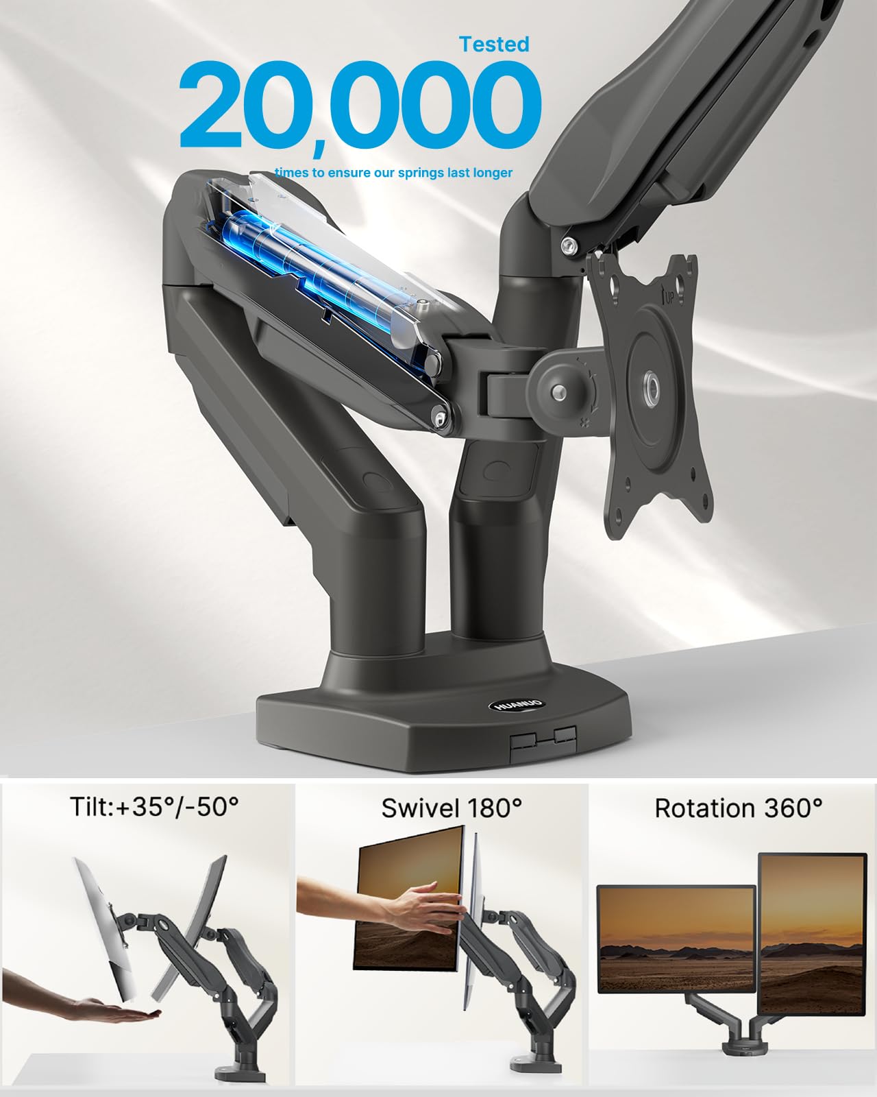 Foto 4 pulgar | Soporte Doble Para Pantallas Huanuo Totalmente Ajustables De 13 A 32 Pulgadas - Venta Internacional.
