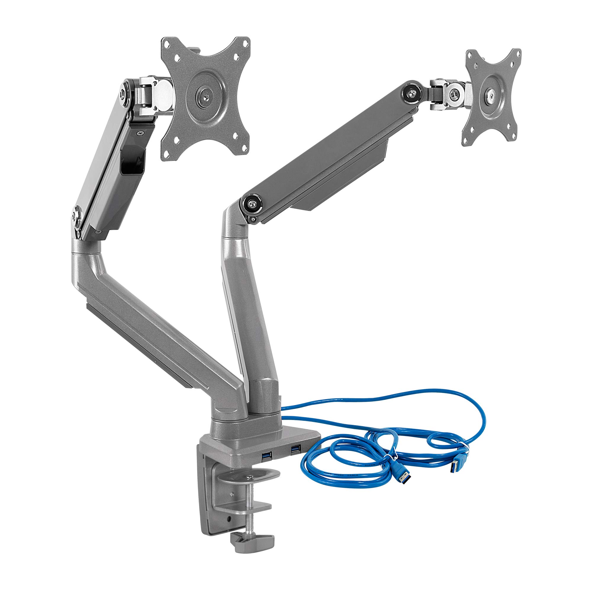 Soporte De Escritorio Con Soporte De Brazo Para Doble Monitor Mount-it! Mi-2762 - Venta Internacional.