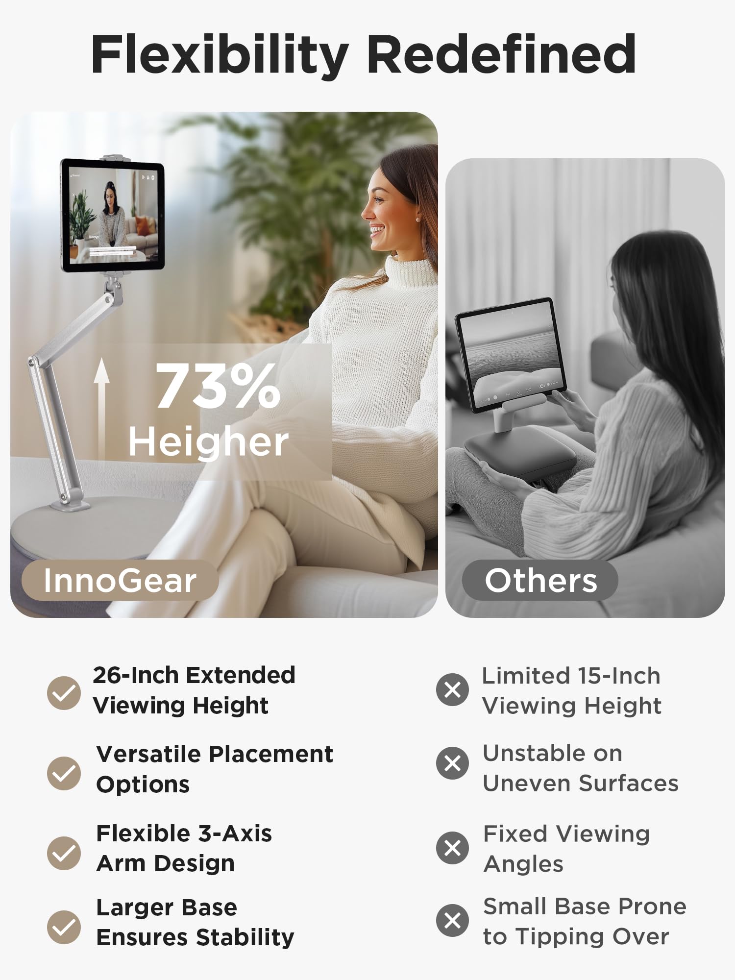 Foto 3 pulgar | Soporte De Almohada Para Tabletas Innogear 360°  Ajustable Para 6 A 13 - Venta Internacional.