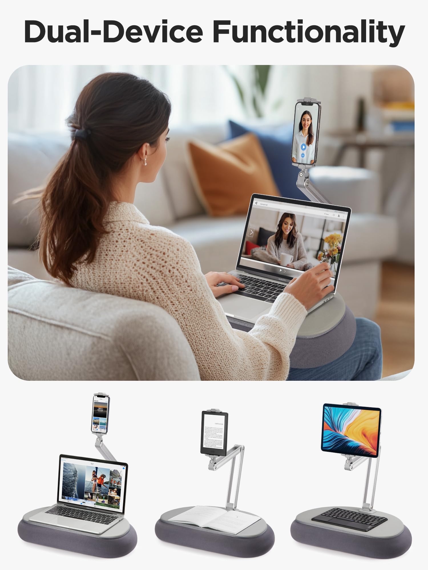 Foto 6 pulgar | Soporte De Almohada Para Tabletas Innogear 360°  Ajustable Para 6 A 13 - Venta Internacional.