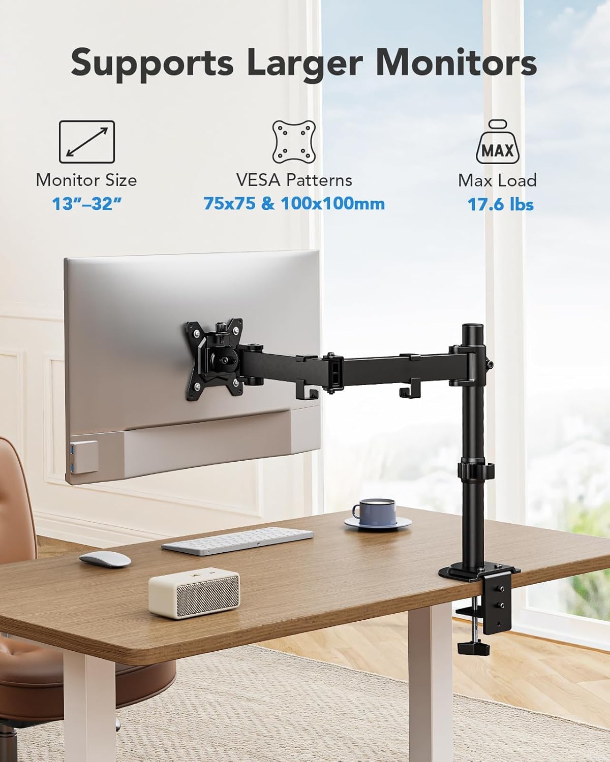 Foto 3 pulgar | Soporte Huanuo Single Para Monitores De 13 A 32 Pulgadas De Hasta 8 Kg - Venta Internacional.