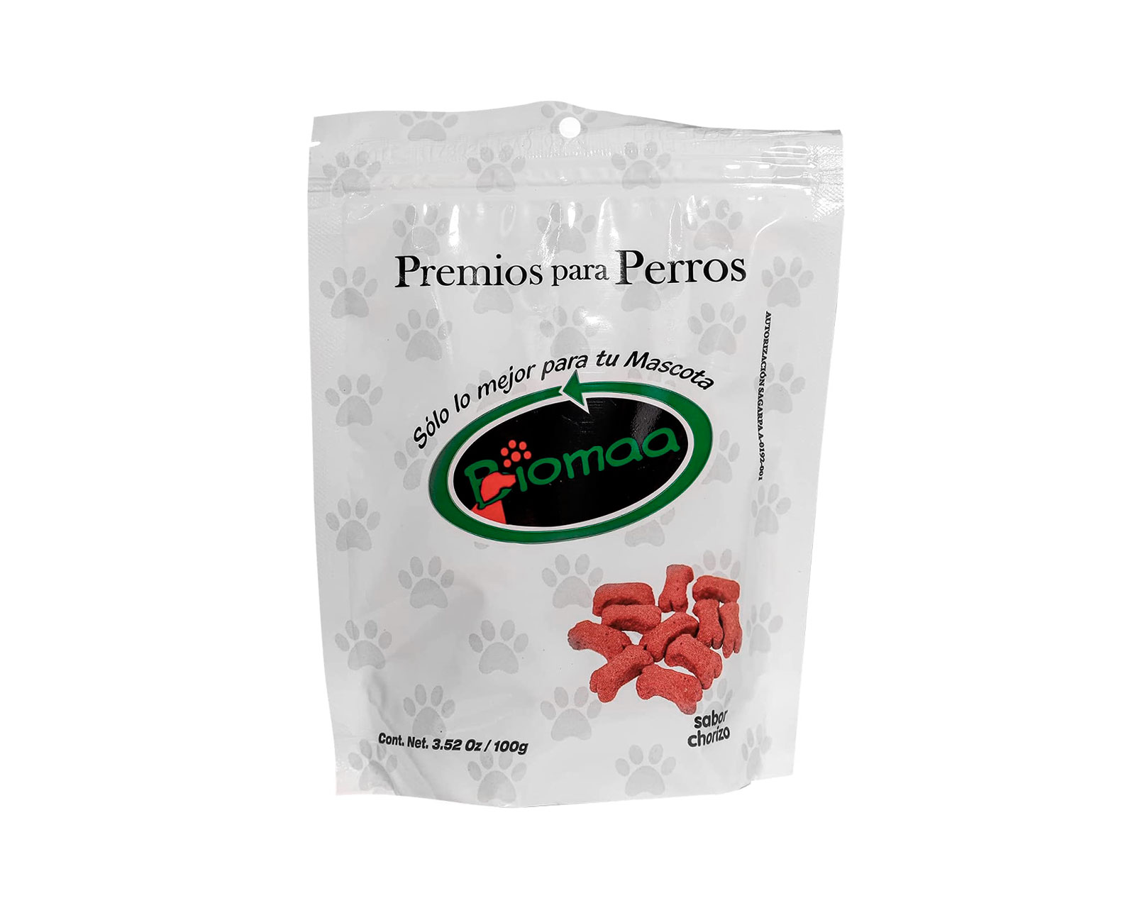 Premios para Perro Sabor Chorizo Biomaa con 100 Gramos por 3 Piezas