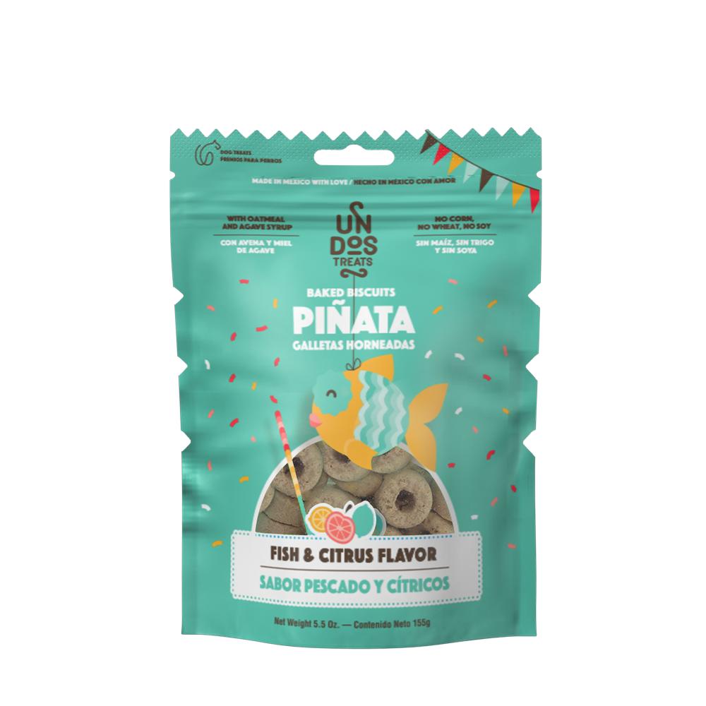 Foto 1 | Galletas Para Perro Un Dos Treats Pescado Y Citricos 155 Gr