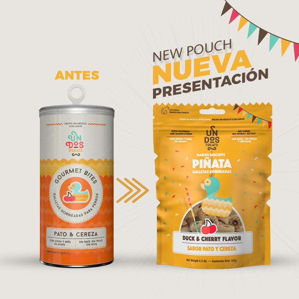 Foto 7 | Galletas Para Perro Un Dos Treats Pato Y Cereza 155 Gr