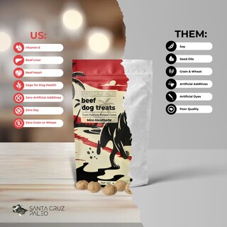 Foto 3 | Dog Treats Santa Cruz Paleo, Hígado Y Corazón De Res, Bolsa De 120 Ml - Venta Internacional.