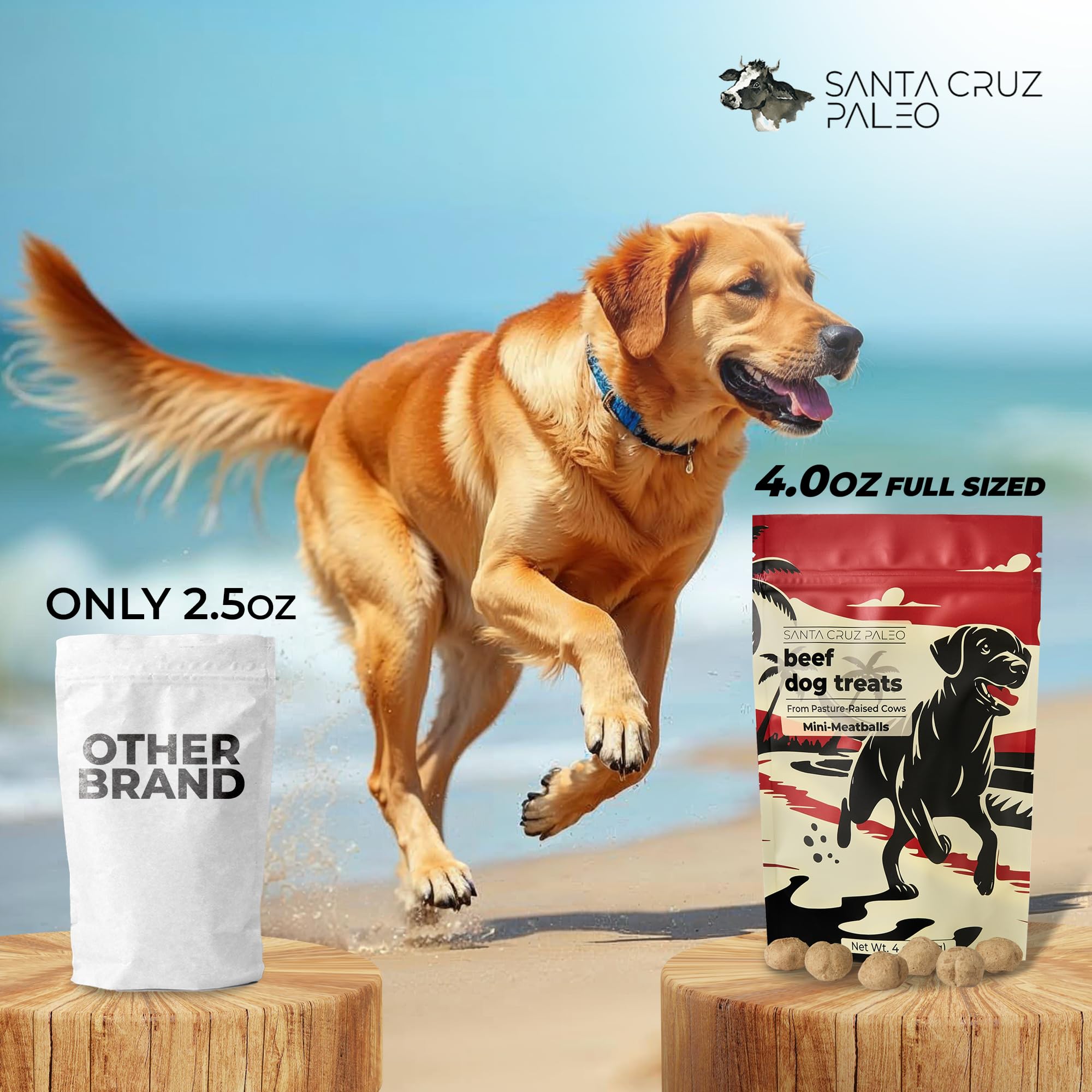 Foto 5 pulgar | Dog Treats Santa Cruz Paleo, Hígado Y Corazón De Res, Bolsa De 120 Ml - Venta Internacional.