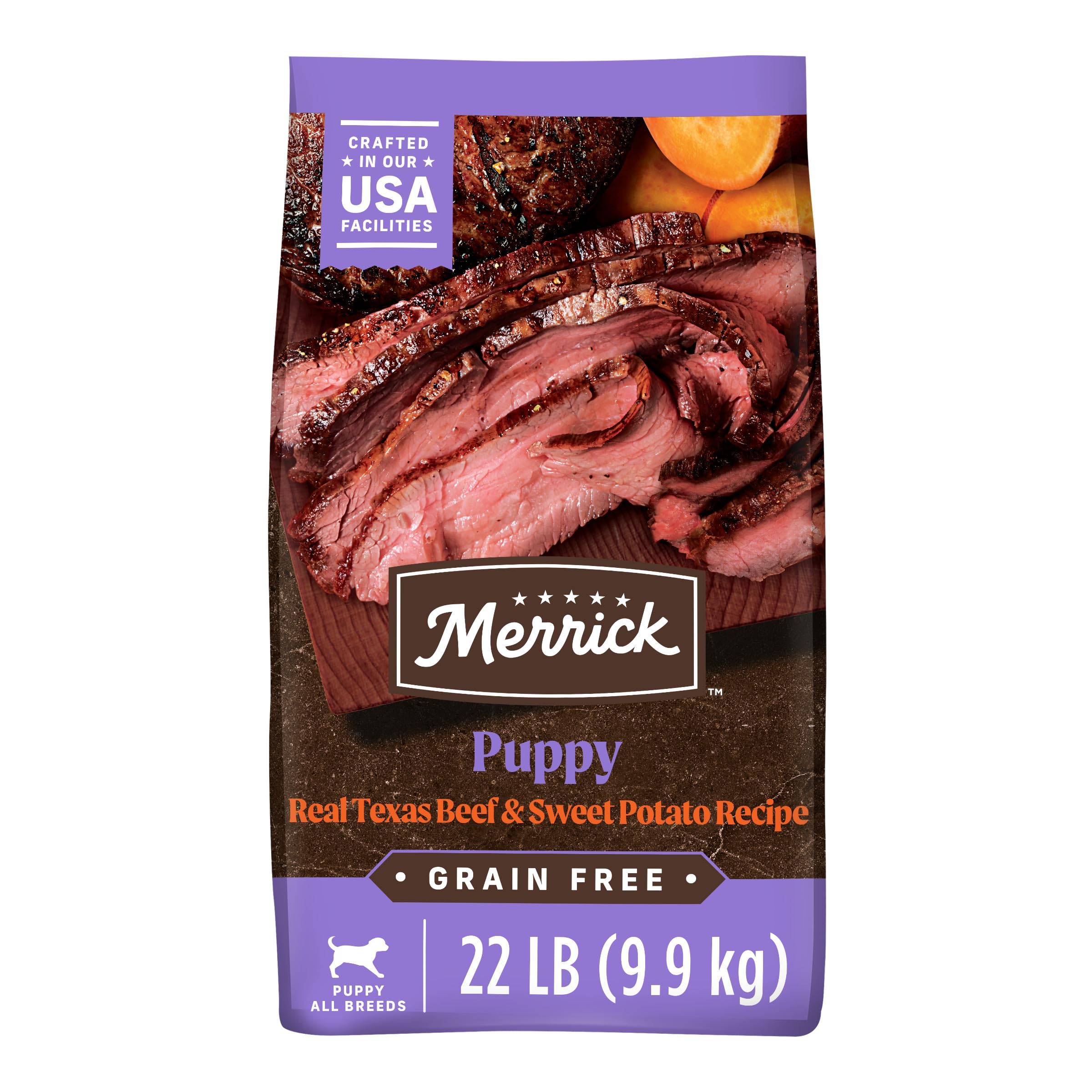 Alimento Seco Para Cachorros Merrick Premium Sin Cereales Con Carne De Res, 10 Kg - Venta Internacional.