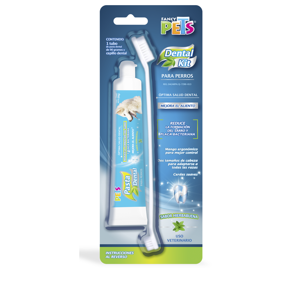 Foto 2 pulgar | Kit Dental con Pasta y Cepillo para Perro Fancy Pets FL3905 Suave Sabor a Menta