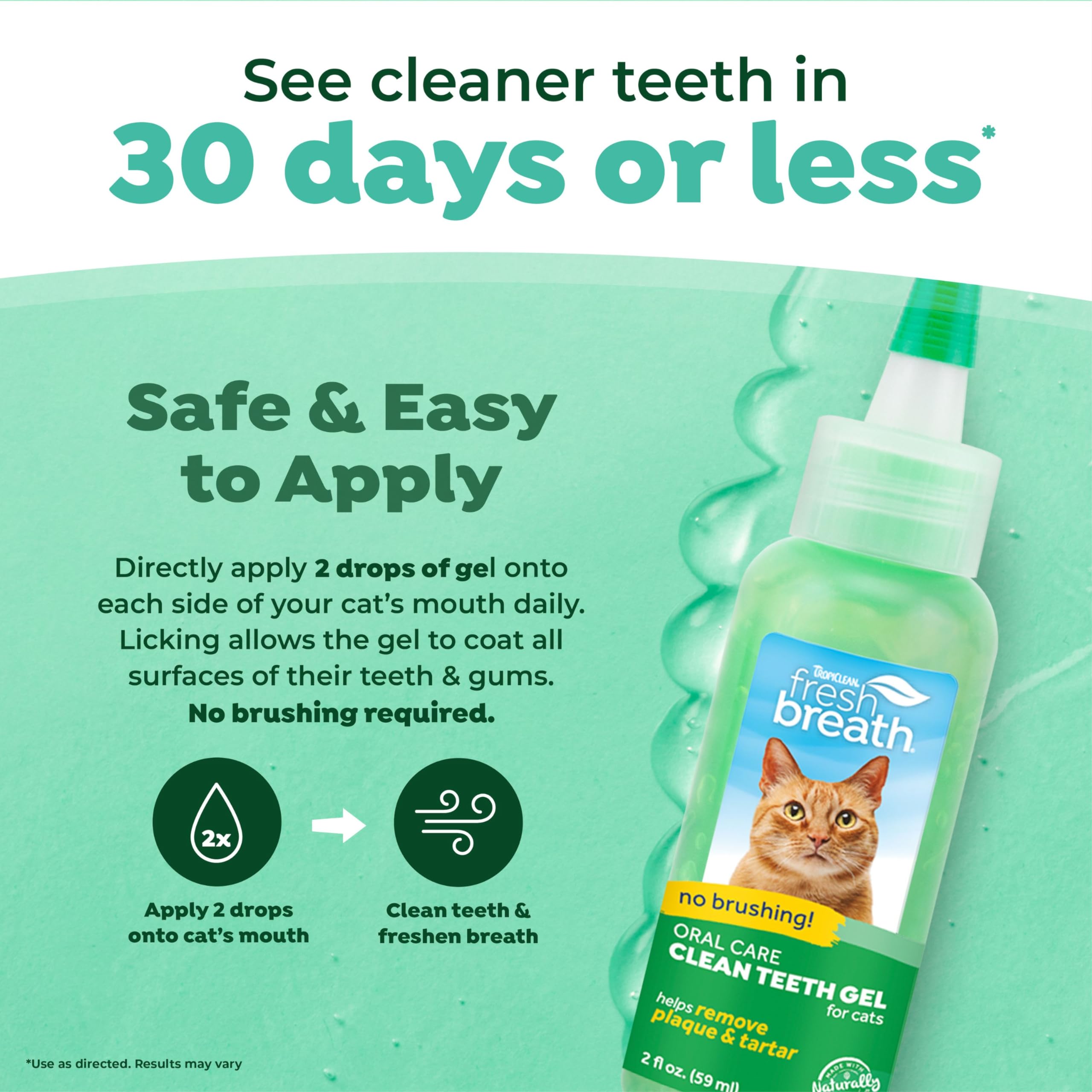 Foto 4 pulgar | Gel De Cuidado Bucal Para Gatos Tropiclean Fresh Breath 56 Ml - Venta Internacional.