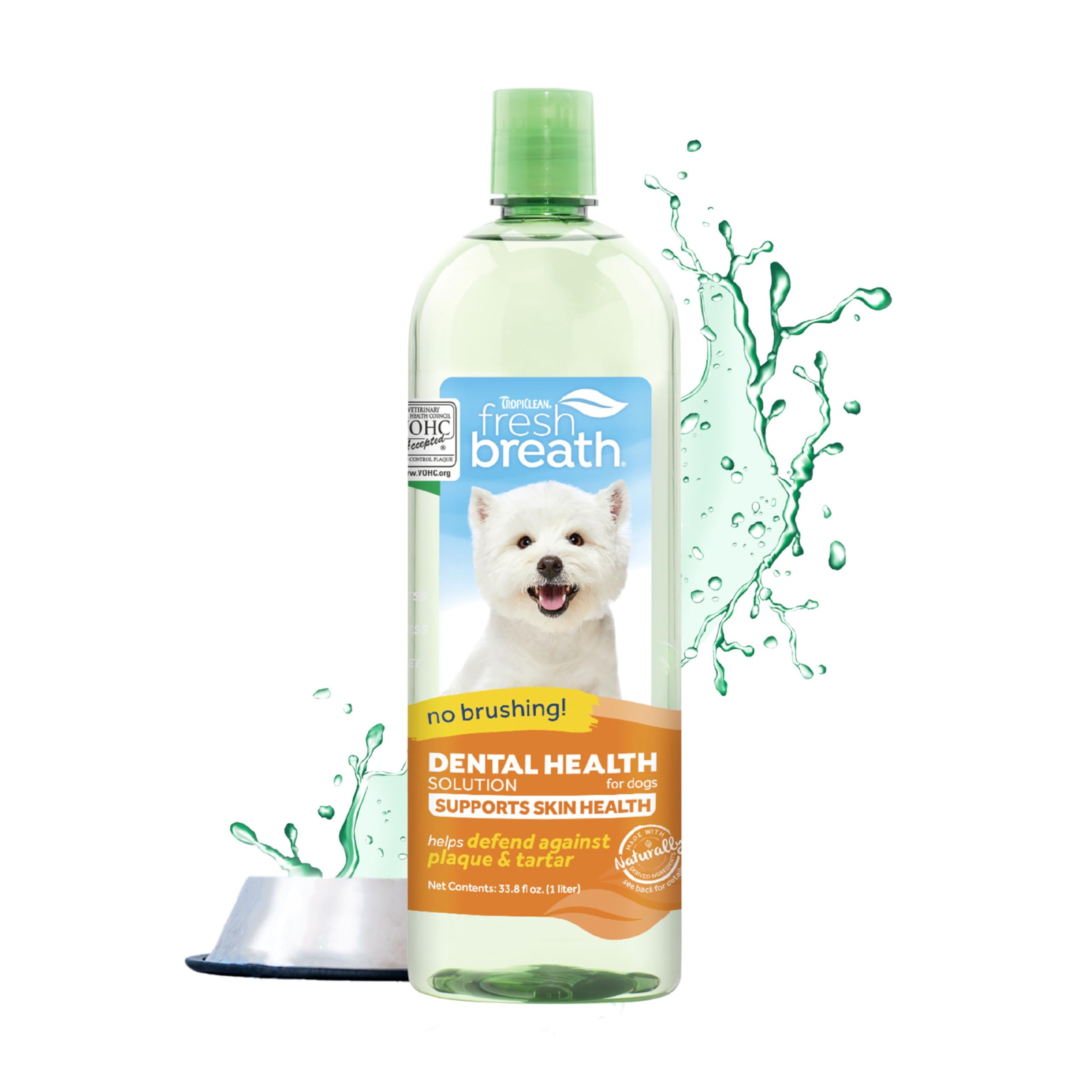 Aditivo De Agua Para El Cuidado Bucal De Perros Tropiclean Fresh Breath, 1 Litro - Venta Internacional.