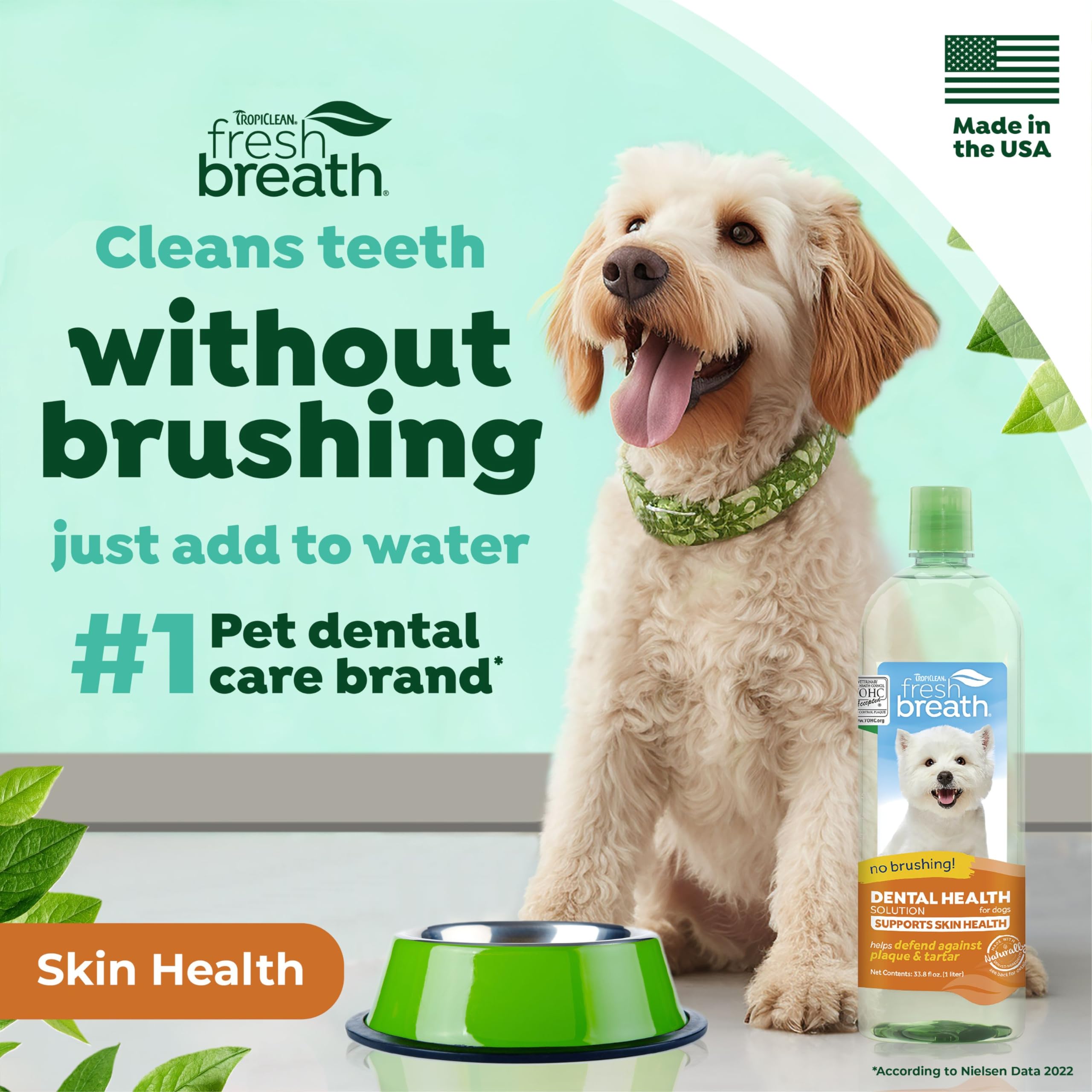 Foto 2 | Aditivo De Agua Para El Cuidado Bucal De Perros Tropiclean Fresh Breath, 1 Litro - Venta Internacional.