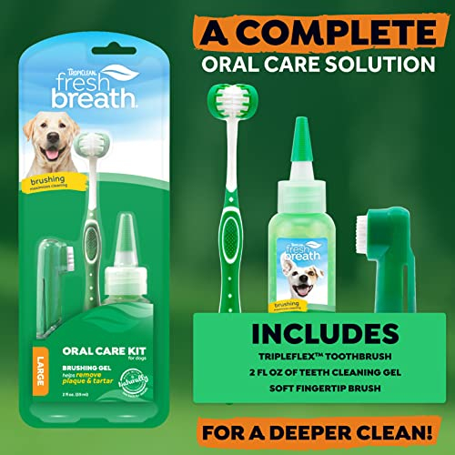 Foto 3 pulgar | Kit De Cuidado Bucal Tropiclean Fresh Breath Para Perros Grandes - Venta Internacional.
