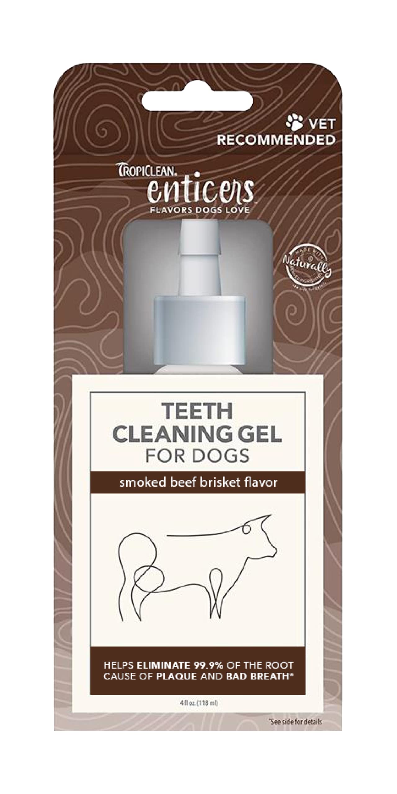 Foto 2 pulgar | Gel Limpiador De Dientes Para Perros Tropiclean Enticers 120 Ml - Venta Internacional.