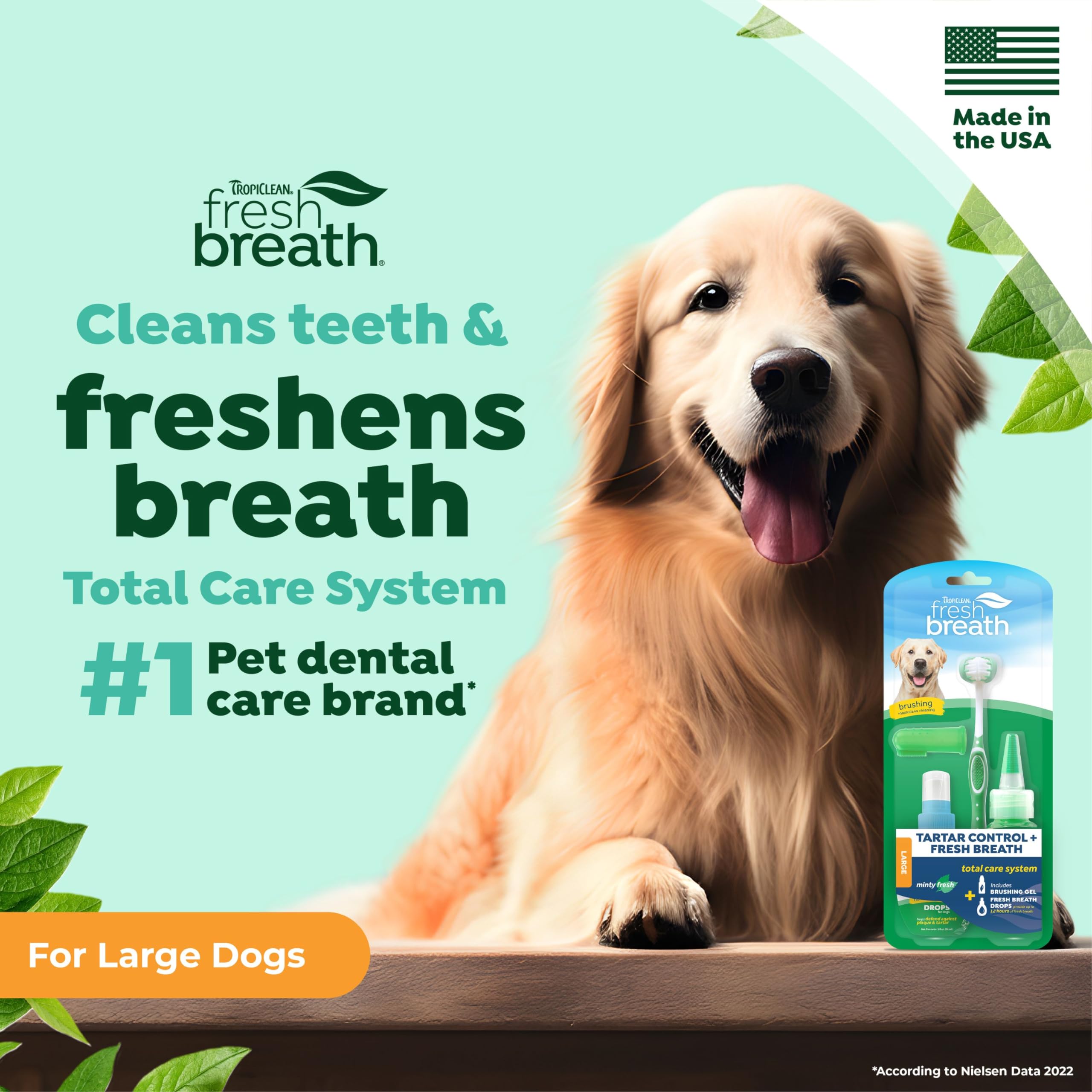 Foto 3 pulgar | Kit De Cuidado Bucal Tropiclean Fresh Breath Para Perros Grandes - Venta Internacional.