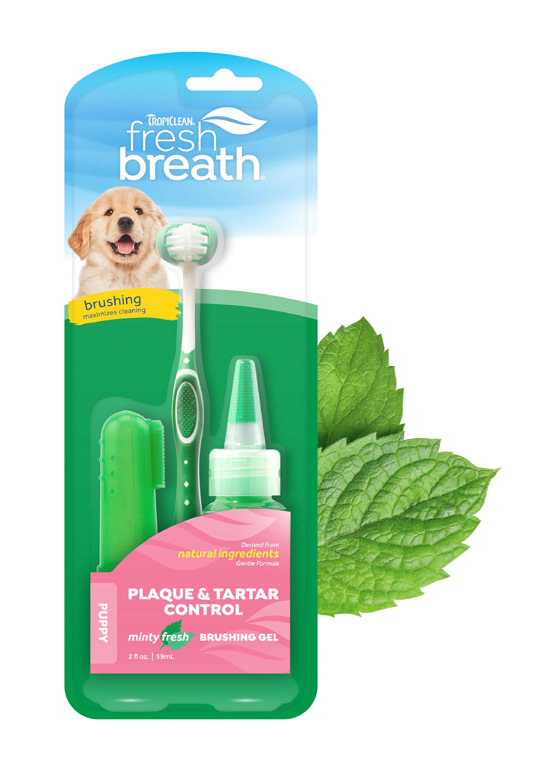 Foto 1 | Kit De Cuidado Bucal Tropiclean Fresh Breath Puppy Con Cepillo De Dientes - Venta Internacional.