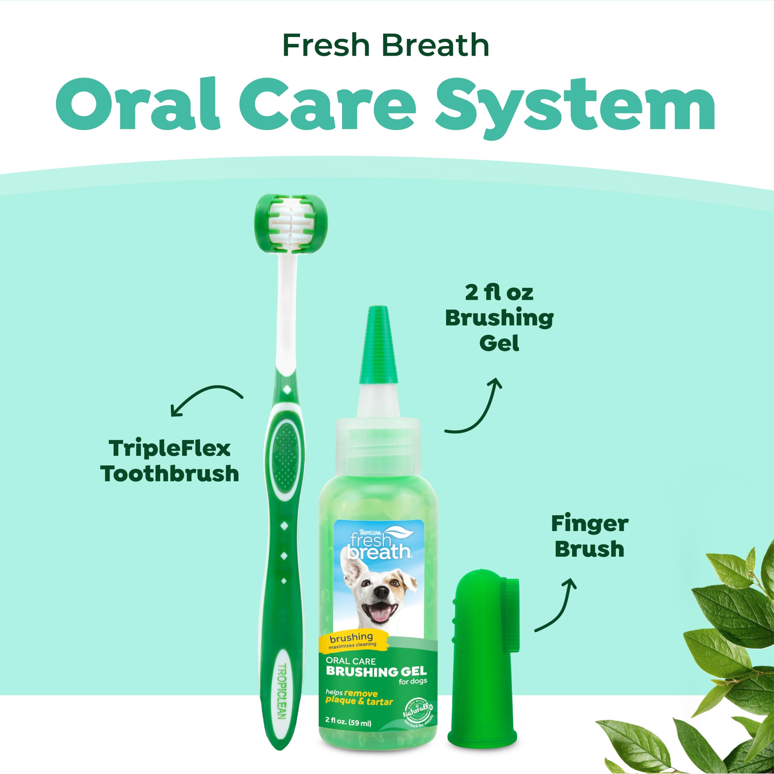 Foto 4 pulgar | Kit De Cuidado Bucal Tropiclean Fresh Breath Puppy Con Cepillo De Dientes - Venta Internacional.