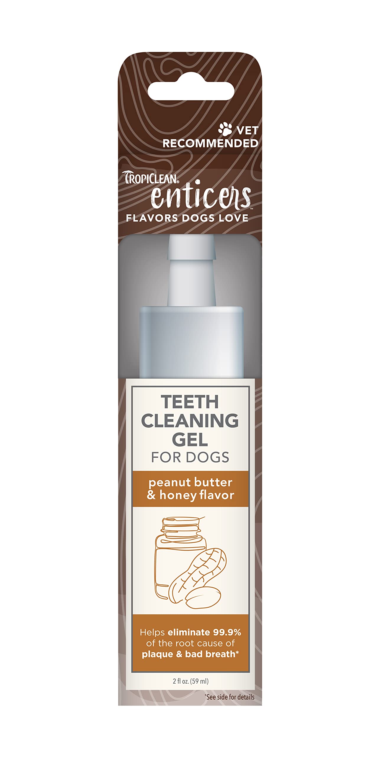 Gel Limpiador De Dientes Para Perros Tropiclean Enticers, 60 Ml - Venta Internacional.