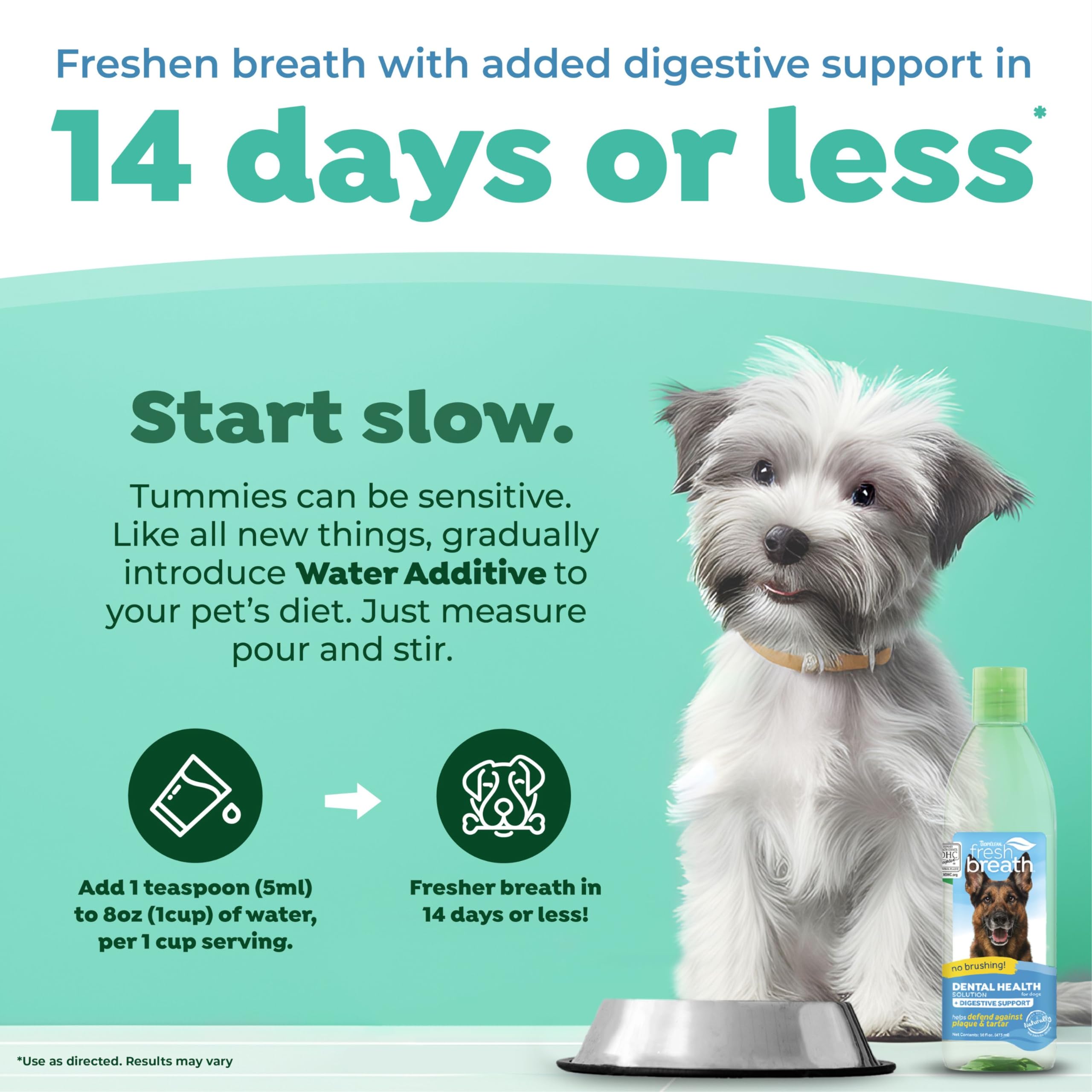 Foto 4 pulgar | Aditivo De Agua Para El Cuidado Bucal De Perros Tropiclean Fresh Breath 480 Ml - Venta Internacional.