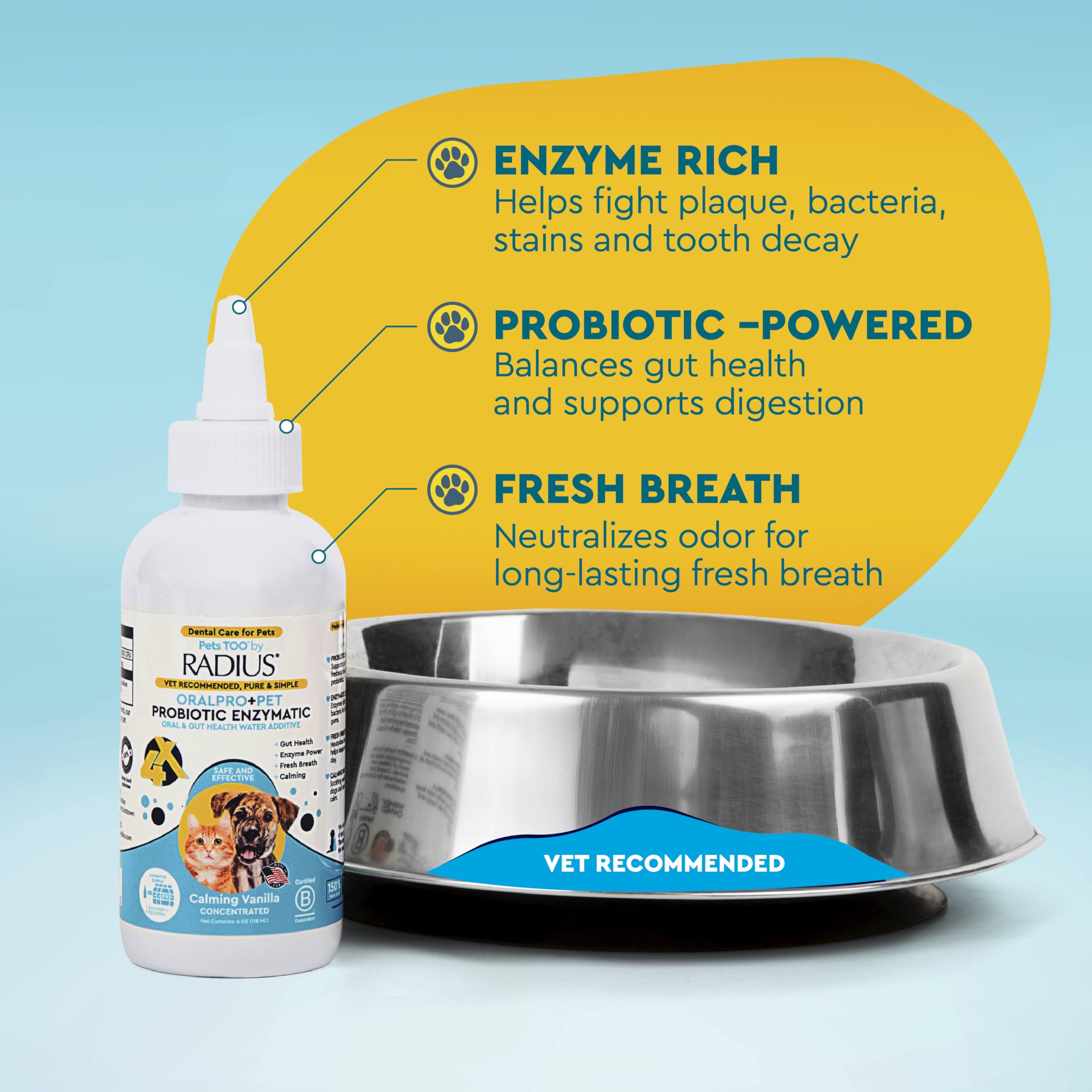 Foto 6 pulgar | Aditivo De Agua Dental Radius Oralpro+ Probiótico Para Mascotas 120 Ml - Venta Internacional.