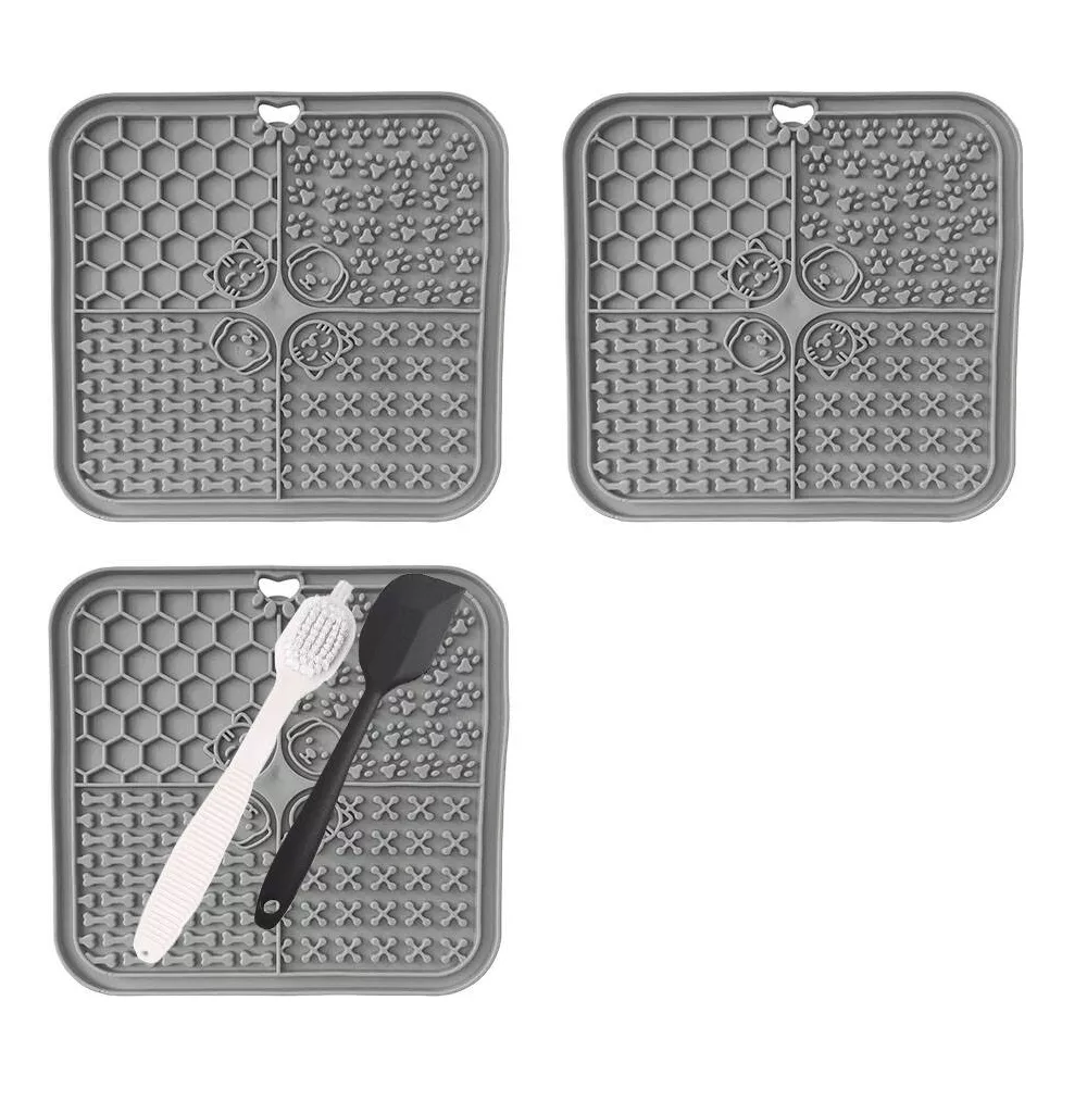 Foto 2 pulgar | Tapete Almohadilla Para Para Perroscalmante Y Cepillar 3pz Eo Safe Imports  Esi-18551 Gris