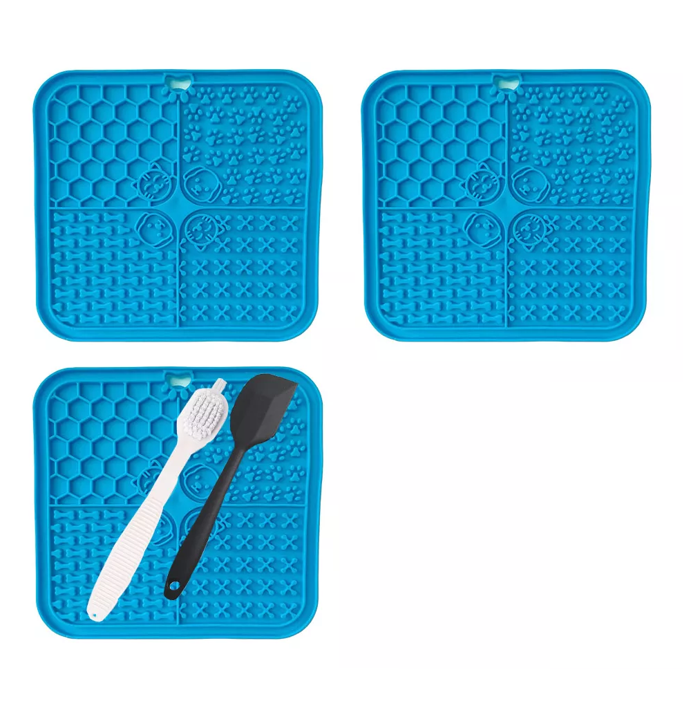 3pz Tapete Almohadilla Para Para Perroscalmante Y Cepillar Eo Safe Imports Esi-18550  Azul