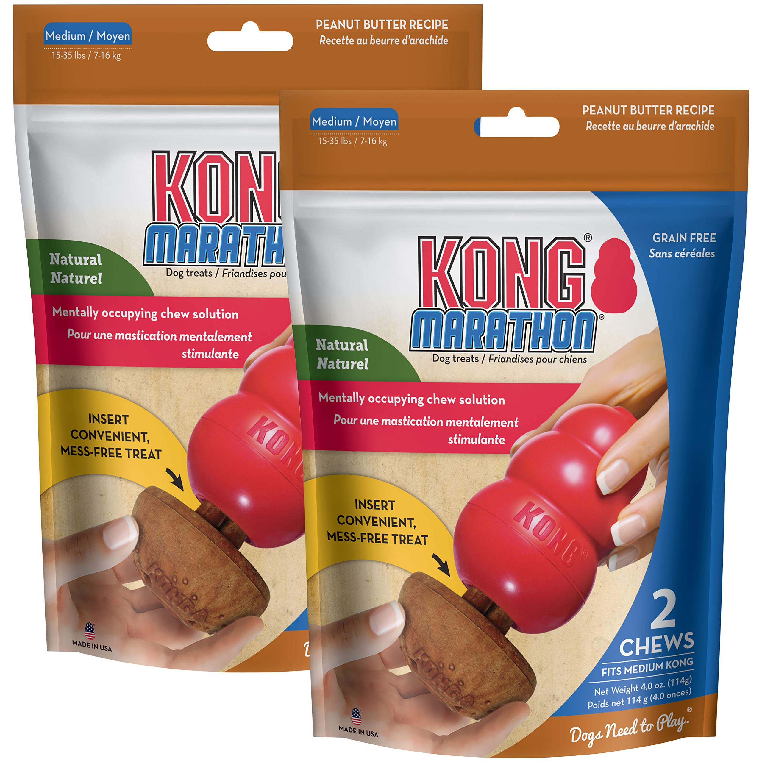 Foto 2 pulgar | Dog Treat Kong Marathon Sabor Mantequilla De Cacahuete Para Perros Medianos - Venta Internacional.