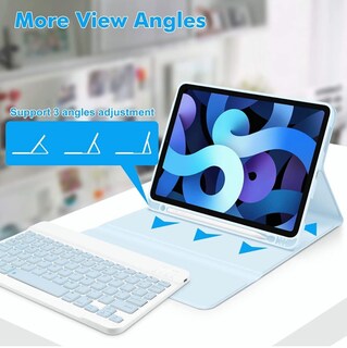 Foto 2 | Funda con Teclado Inalámbrico y Mouse Funbu color Azul para iPad 10.2 10.5