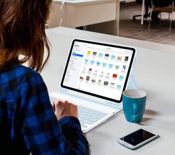 Foto 3 | Funda con Teclado Inalámbrico y Mouse Funbu color Azul para iPad 10.2 10.5