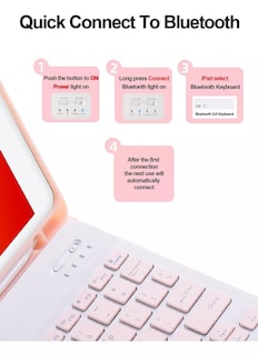 Foto 3 | Venta Internacional-Teclado con Mouse y Funda para iPad de 10.2" color Negro