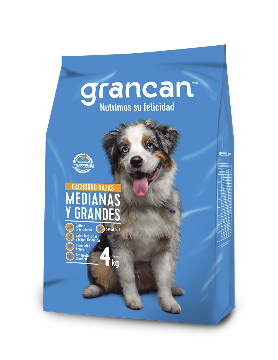 Croqueta Grancan Cachorro Para Razas Medianas Y Grandes 4 Kg $299