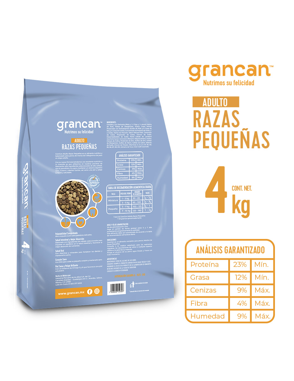 Foto 3 pulgar | Croqueta Grancan para Adulto de Razas Pequeñas con 4 kg