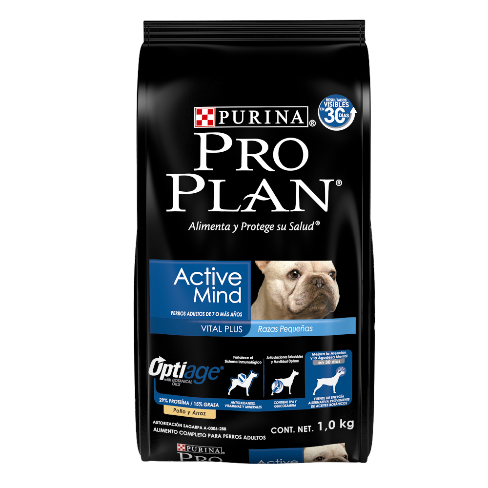 Foto 2 pulgar | Alimento Para Perro Activemind Raza Pequeña Purina Pro Plan 1 Kg