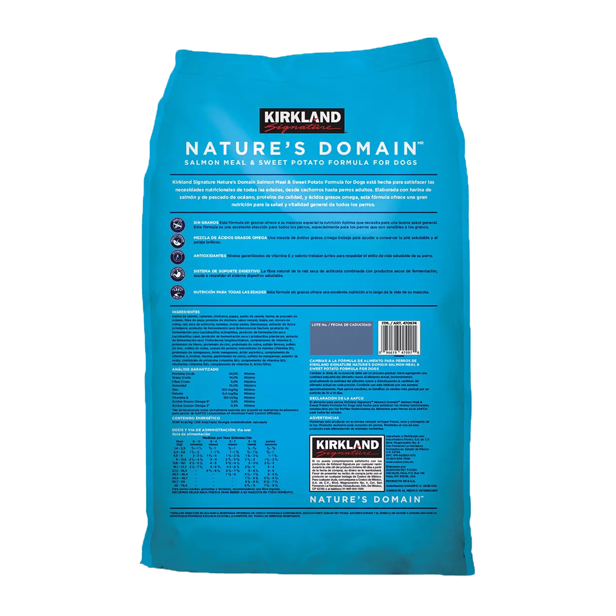 Foto 3 pulgar | Alimento Super Premium Para Perro - Salmon Y Camote Kirkland 15.87 Kg