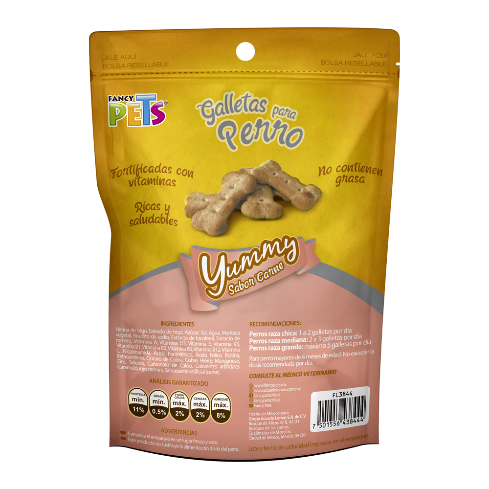 Foto 3 pulgar | Fancy Pets Yummy Galletas Sabor Carne Para Perro Con 100 Gramos, Con Vitaminas Y Minerales