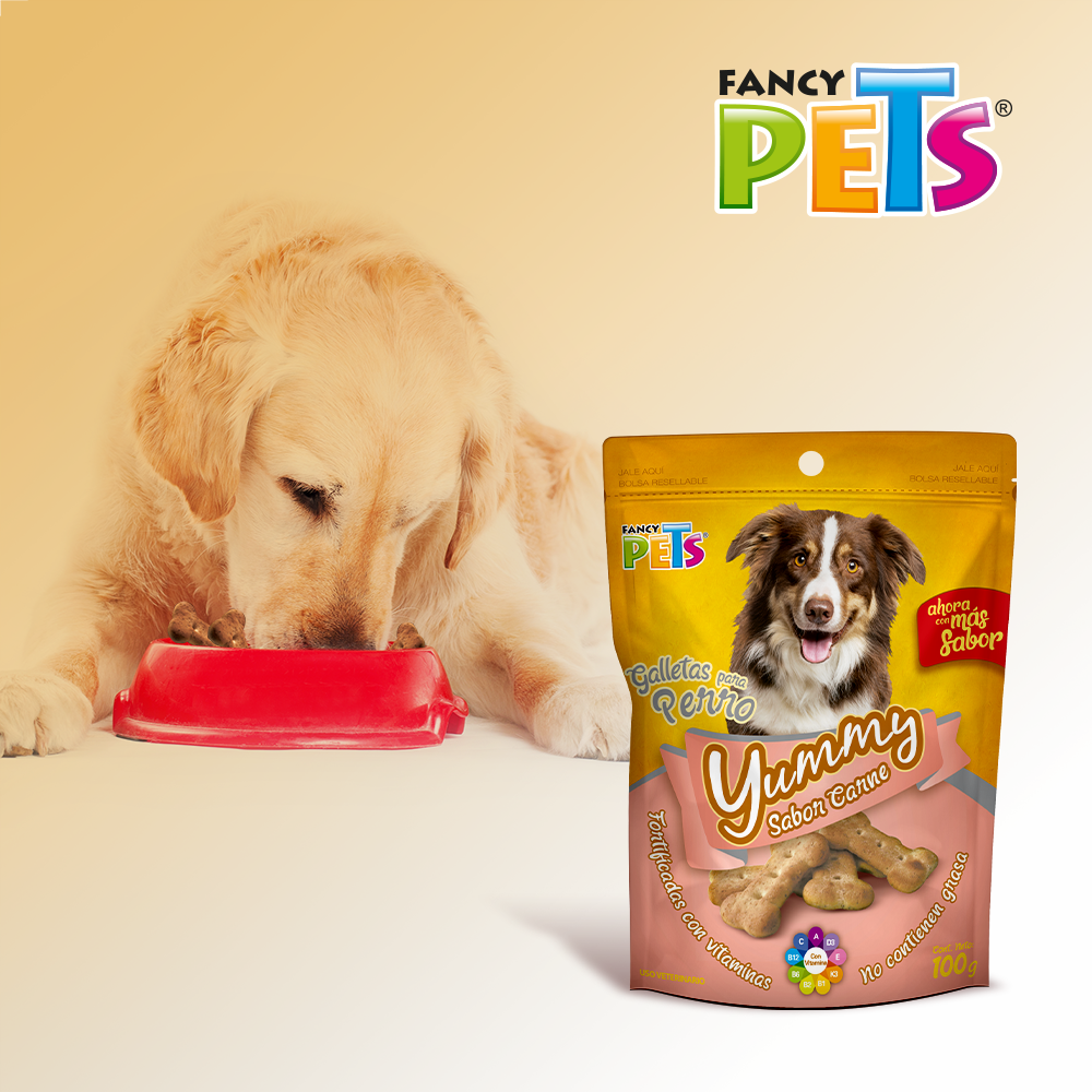 Foto 5 pulgar | Fancy Pets Yummy Galletas Sabor Carne Para Perro Con 100 Gramos, Con Vitaminas Y Minerales