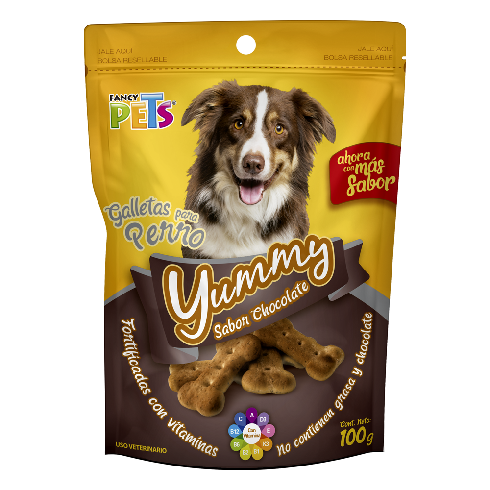 Foto 2 pulgar | Fancy Pets Yummy Galletas Sabor Chocolate Para Perro Con 100 Gramos, Con Vitaminas Y Minerales