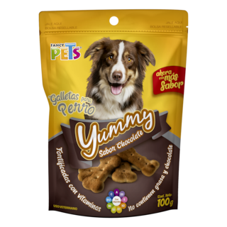 Foto 1 | Fancy Pets Yummy Galletas Sabor Chocolate Para Perro Con 100 Gramos, Con Vitaminas Y Minerales