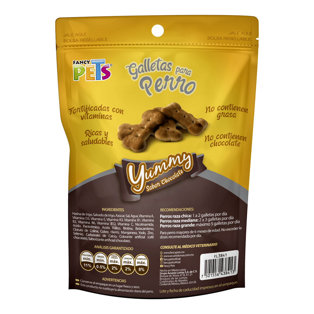 Foto 3 pulgar | Fancy Pets Yummy Galletas Sabor Chocolate Para Perro Con 100 Gramos, Con Vitaminas Y Minerales