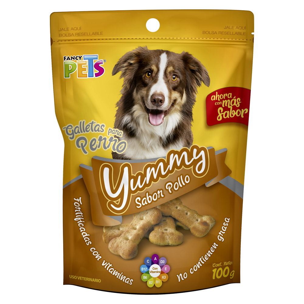 Foto 2 pulgar | Fancy Pets Yummy Galletas Sabor Pollo Para Perro Con 100 Gramos, Con Vitaminas Y Minerales