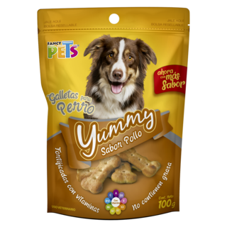 Foto 1 | Fancy Pets Yummy Galletas Sabor Pollo Para Perro Con 100 Gramos, Con Vitaminas Y Minerales
