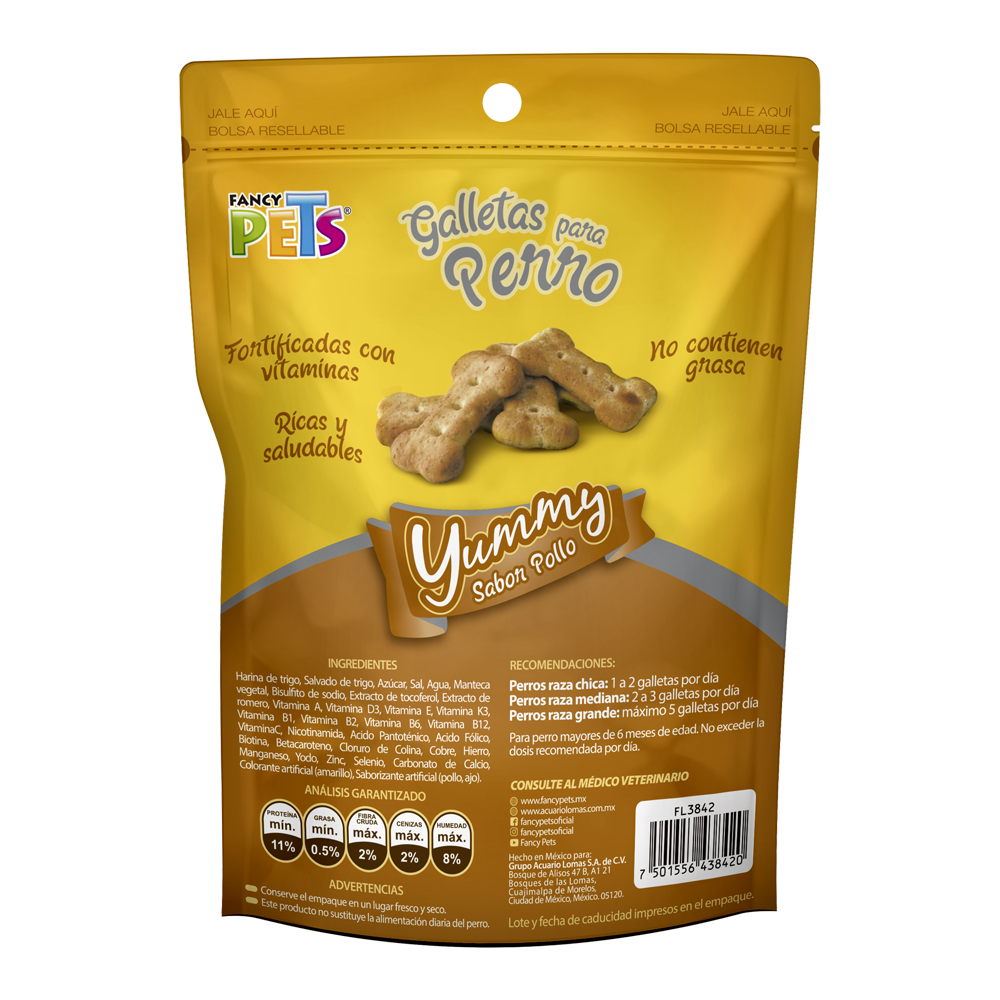 Foto 3 pulgar | Fancy Pets Yummy Galletas Sabor Pollo Para Perro Con 100 Gramos, Con Vitaminas Y Minerales