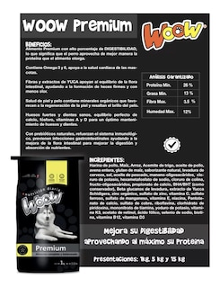 Foto 2 | Croquetas Premium Woow De 15 Kg para Perro