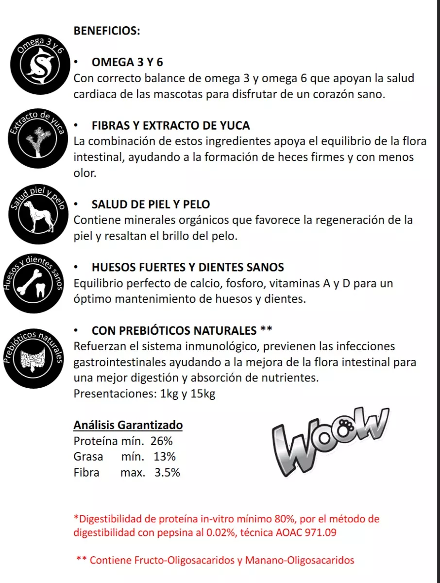 Foto 5 pulgar | Croquetas Premium Woow De 15 Kg para Perro