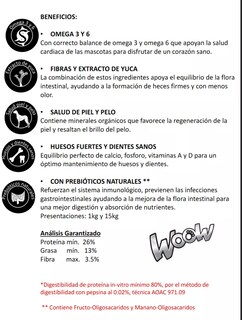 Foto 4 | Croquetas Premium Woow De 15 Kg para Perro