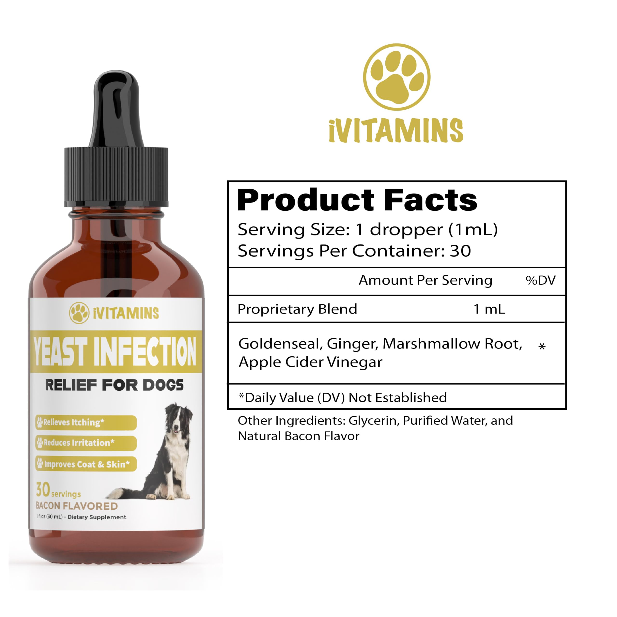 Foto 2 | Suplemento De Vitamina I Para La Candidiasis Natural Para Perros, 30 Ml - Venta Internacional.