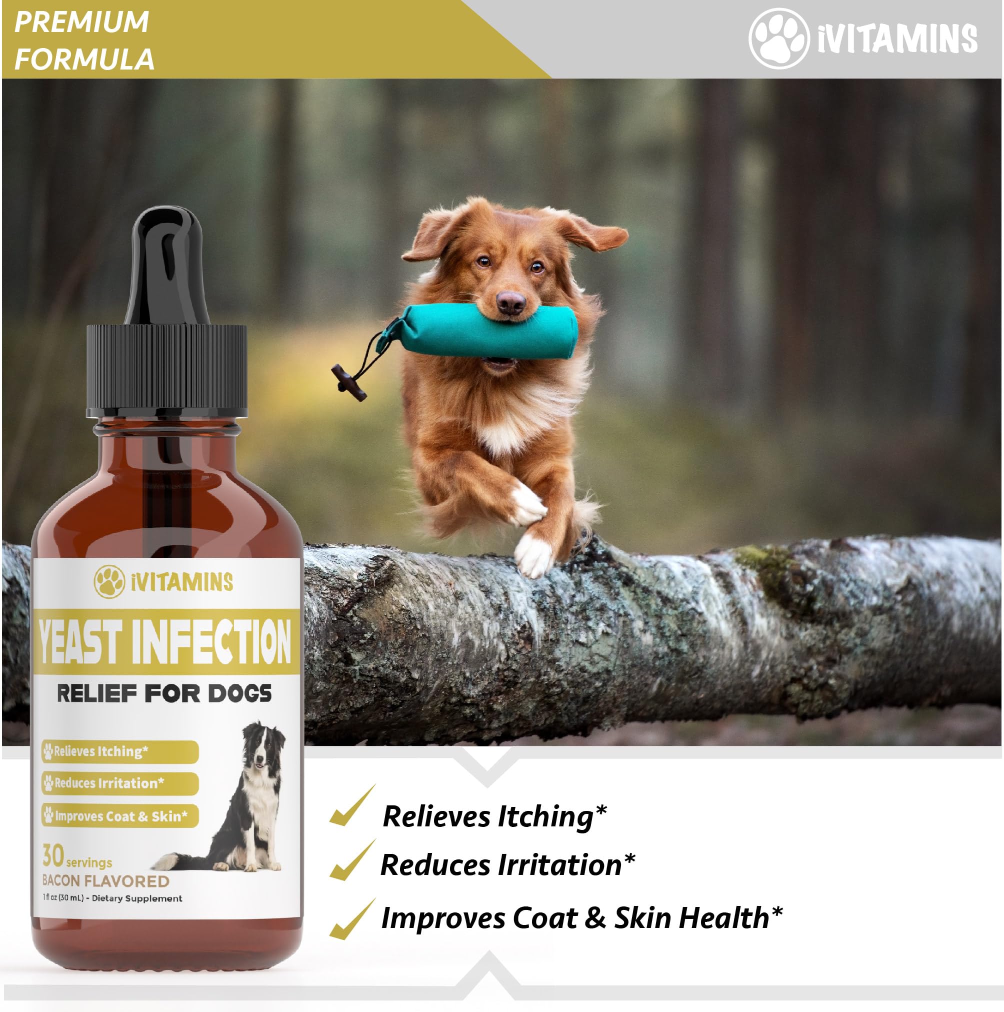 Foto 3 | Suplemento De Vitamina I Para La Candidiasis Natural Para Perros, 30 Ml - Venta Internacional.