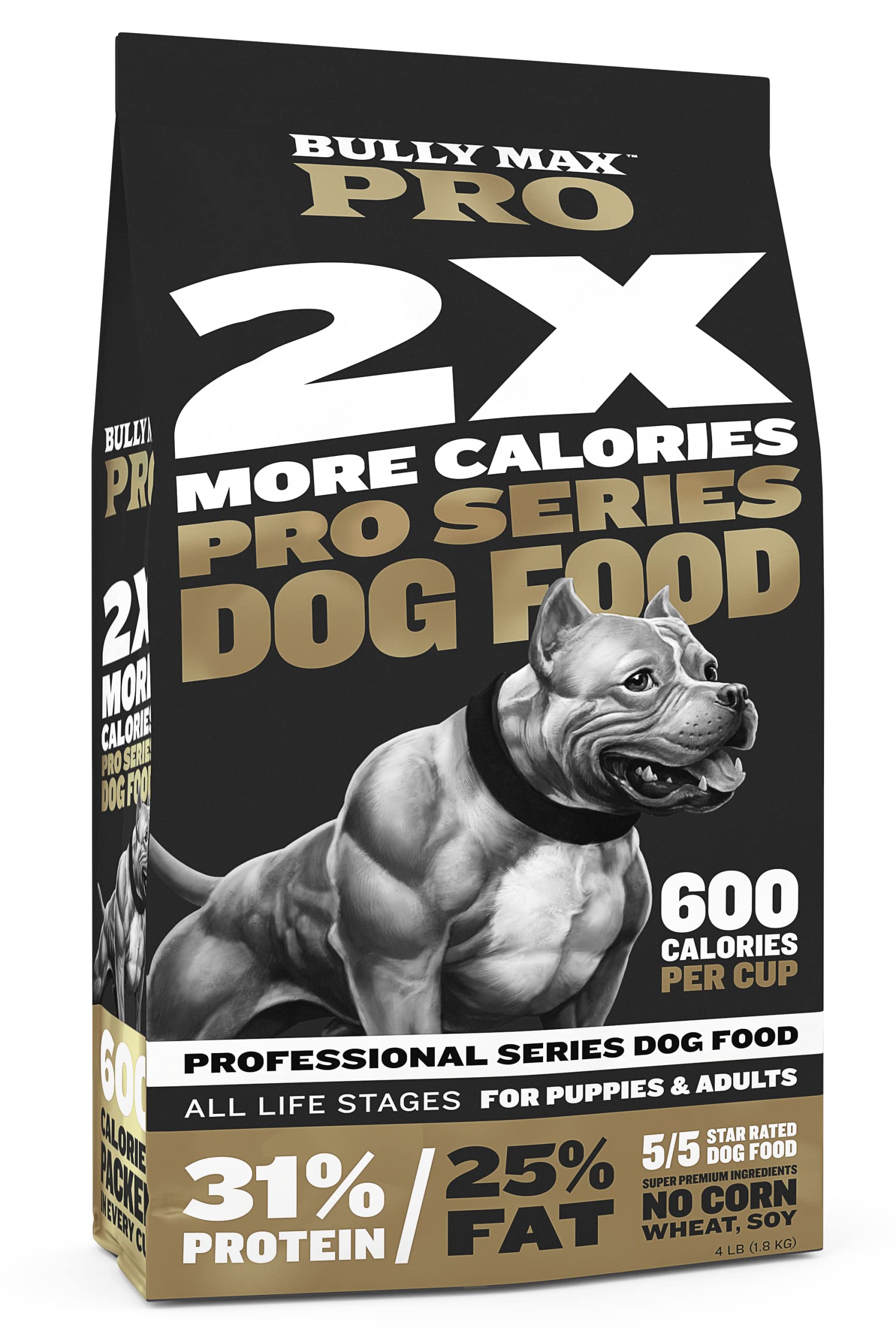 Foto 2 pulgar | Alimento Para Perros Bully Max 2x Calorie Dry Pro Series 600 Kcal/taza - Venta Internacional.