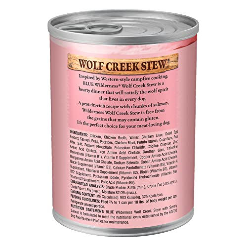 Foto 4 pulgar | Comida Húmeda Para Perros Blue Buffalo Wilderness Wolf Creek Stew Salmon - Venta Internacional.