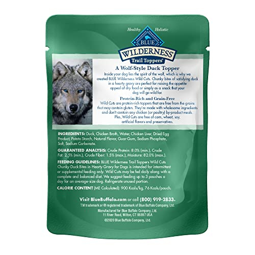 Foto 4 pulgar | Alimento Húmedo Para Perros Blue Buffalo Wilderness Trail Toppers Duck 90 G - Venta Internacional.