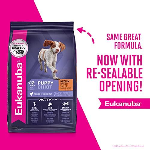 Foto 3 pulgar | Pienso Para Perros Eukanuba Puppy De Raza Mediana 7,26 Kg - Venta Internacional.